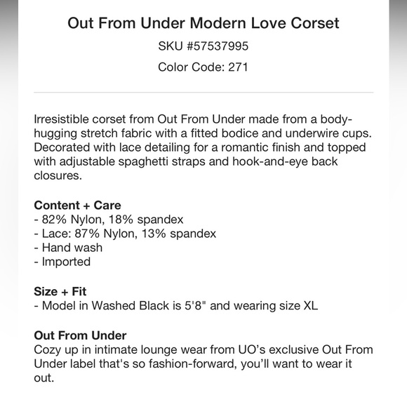 *****SOLD***** NWT Urban Outfitters Modern Love Corset - Picture 10 of 11
